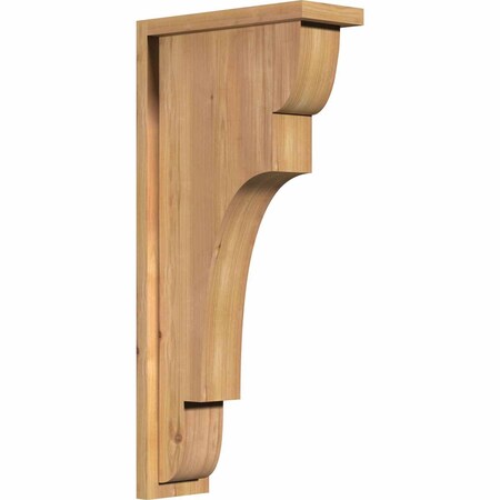 Ekena Millwork New Brighton Smooth Corbel w/Backplate, Western Red Cedar, 5 1/2"W x 14"D x 30"H COR06X14X30NEB01SWR